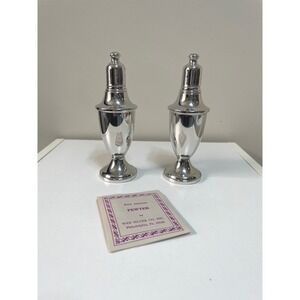 Early American Pewter Salt and Pepper Shakers by Web Silver Co. Philadelphia‎